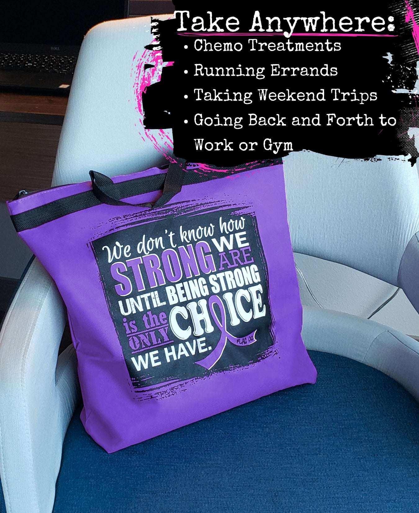 How Strong We Are Darcey Tote Bag - Purple