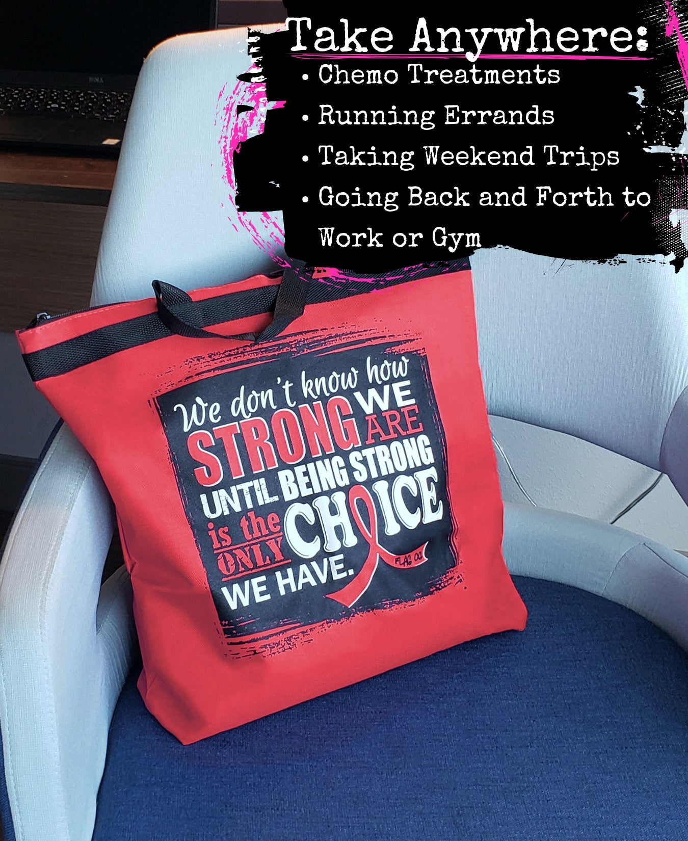 How Strong We Are Darcey Tote Bag - Red