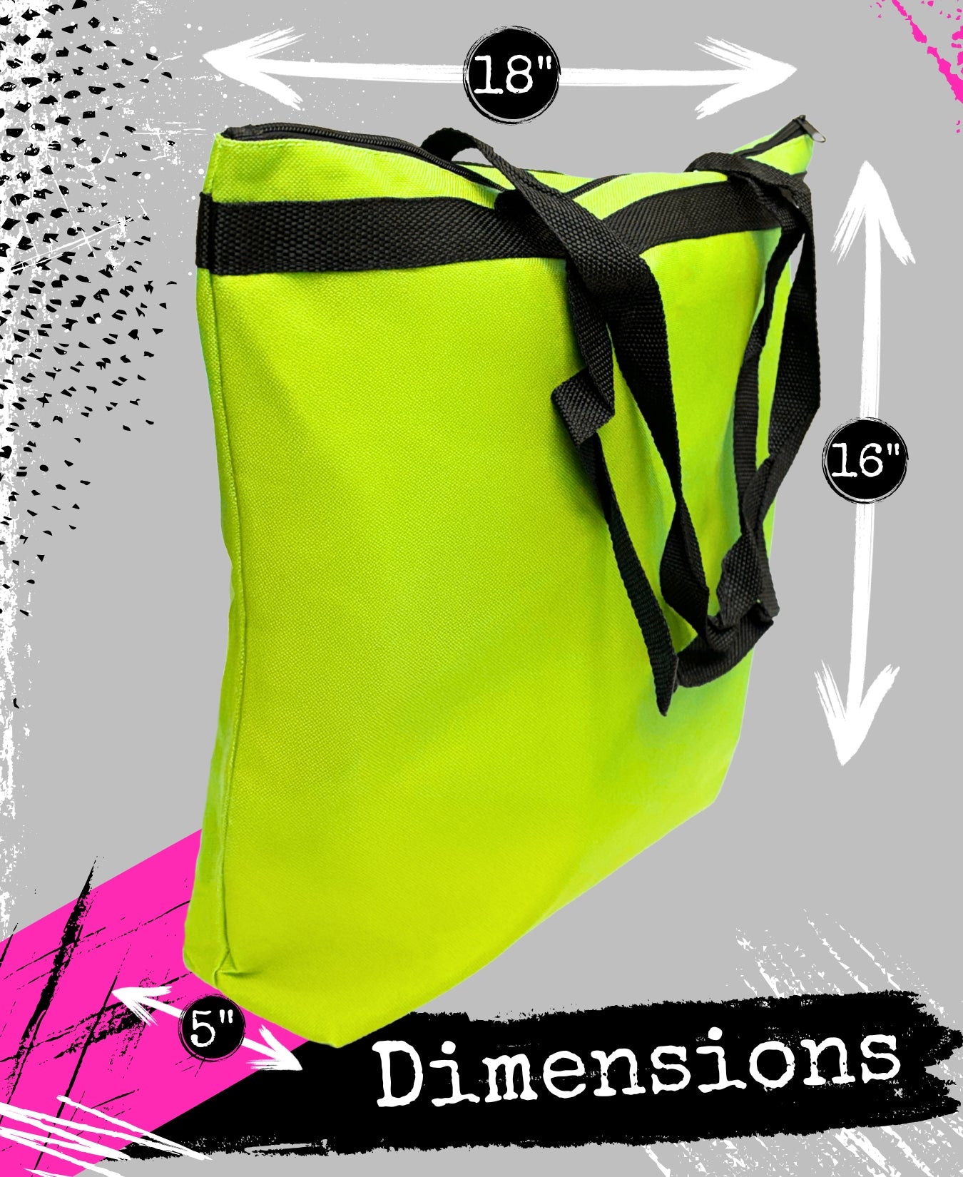 How Strong We Are Darcey Tote Bag - Lime Green