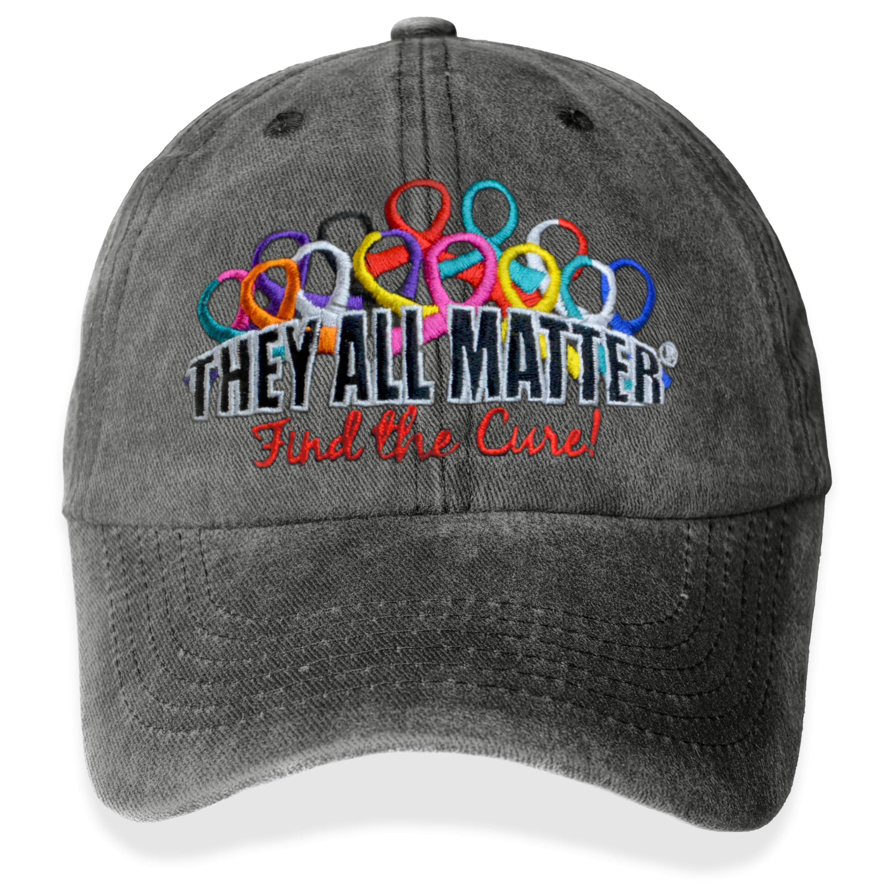 They All Matter Embroidered Cap - Washed Black