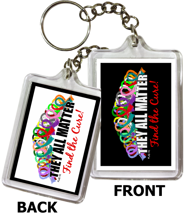 They All Matter Keychain All Ribbons by Fight Like a Girl