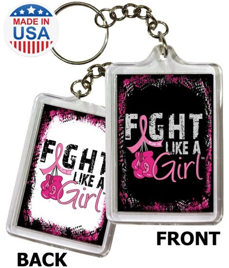 Fight Like a Girl Keychain with Boxing Gloves