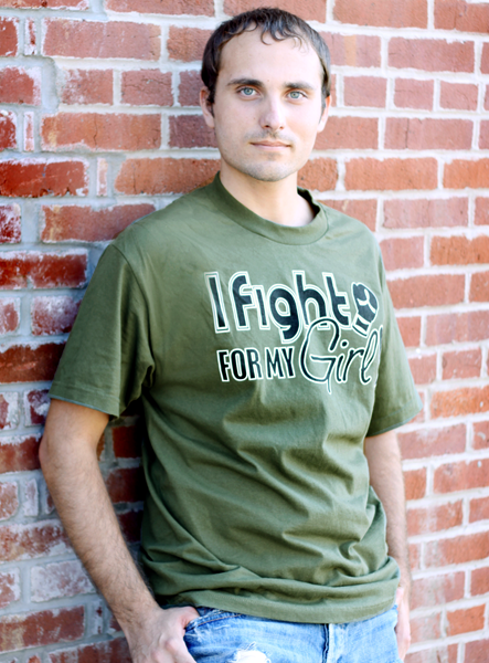 Fight for My Girl Signature T-Shirt - Army Green 2