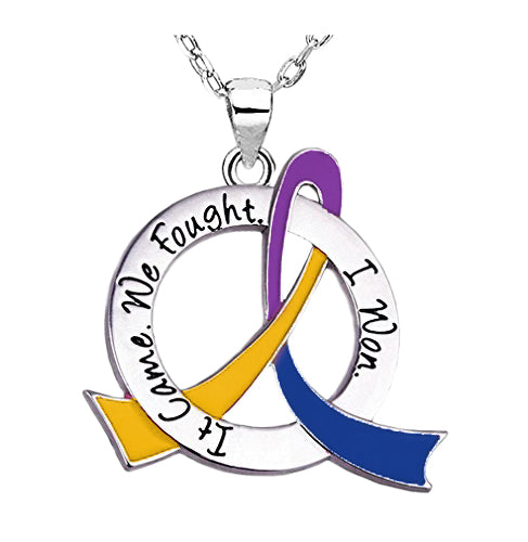 Bladder Cancer Survivor Necklace "It Came. We Fought. I Won."