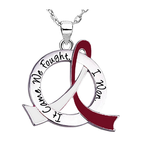 "It Came. We Fought. I Won." Survivor Necklace
