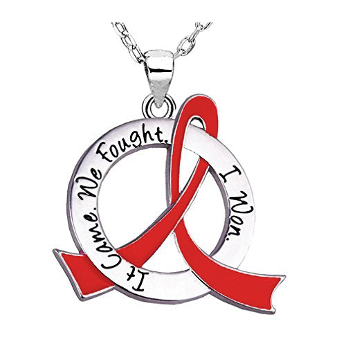 "It Came. We Fought. I Won." Survivor Necklace
