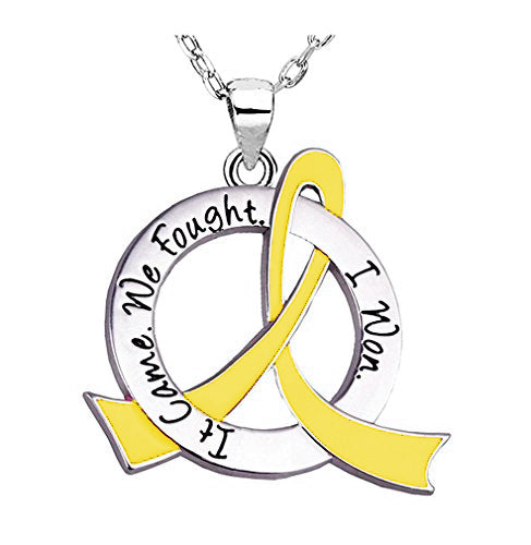 "It Came. We Fought. I Won." Survivor Necklace Endometriosis Bladder Cancer Hydrocephalus Suicide Prevention