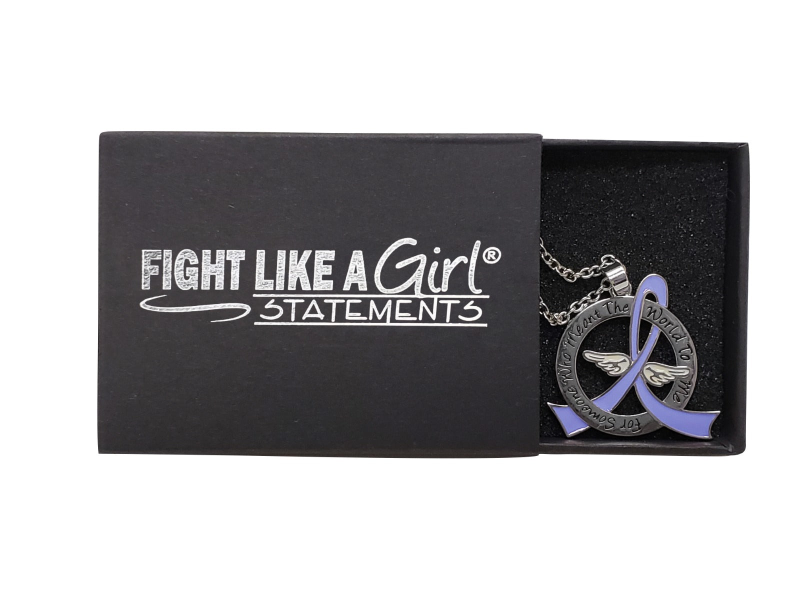 Meant the World to Me Awareness Ribbon Necklace - Periwinkle