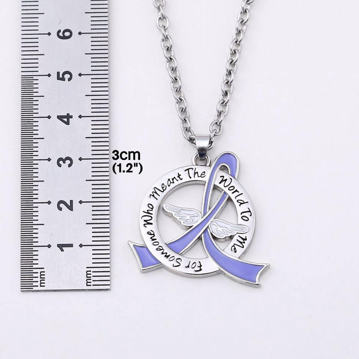 Meant the World to Me Awareness Ribbon Necklace - Periwinkle