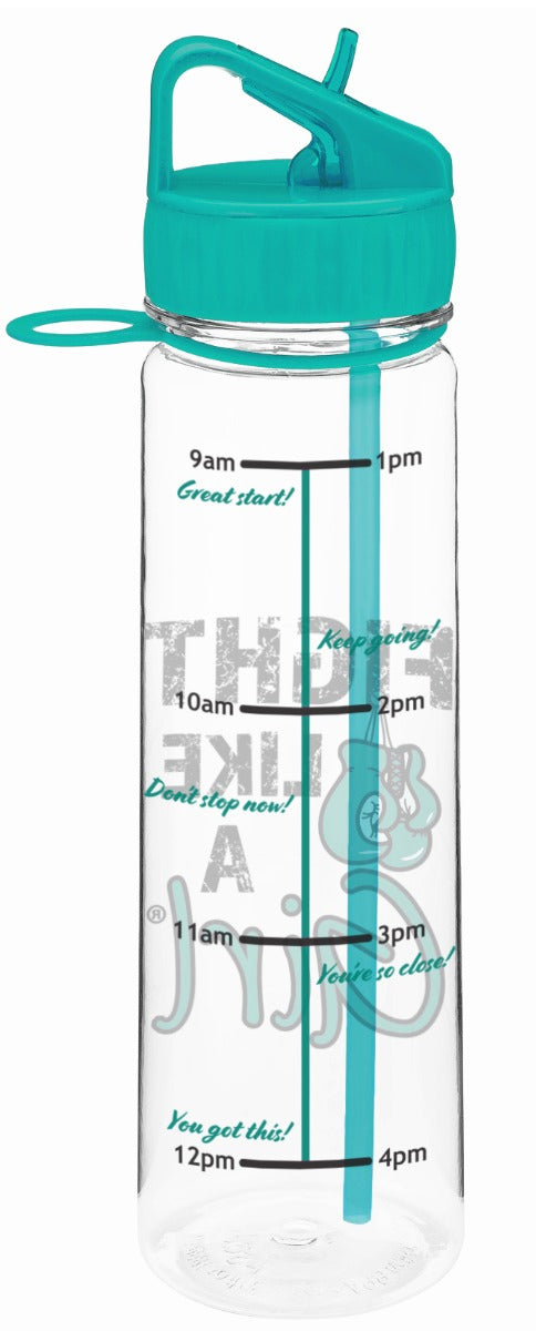 "Fight Like a Girl Grunge" SlimKim II Water Bottle - Teal