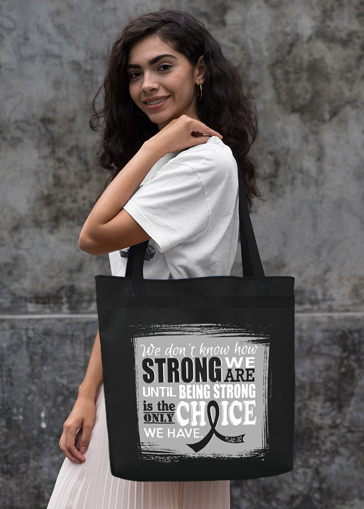 "How Strong We Are" Darcey Tote Bag - Black