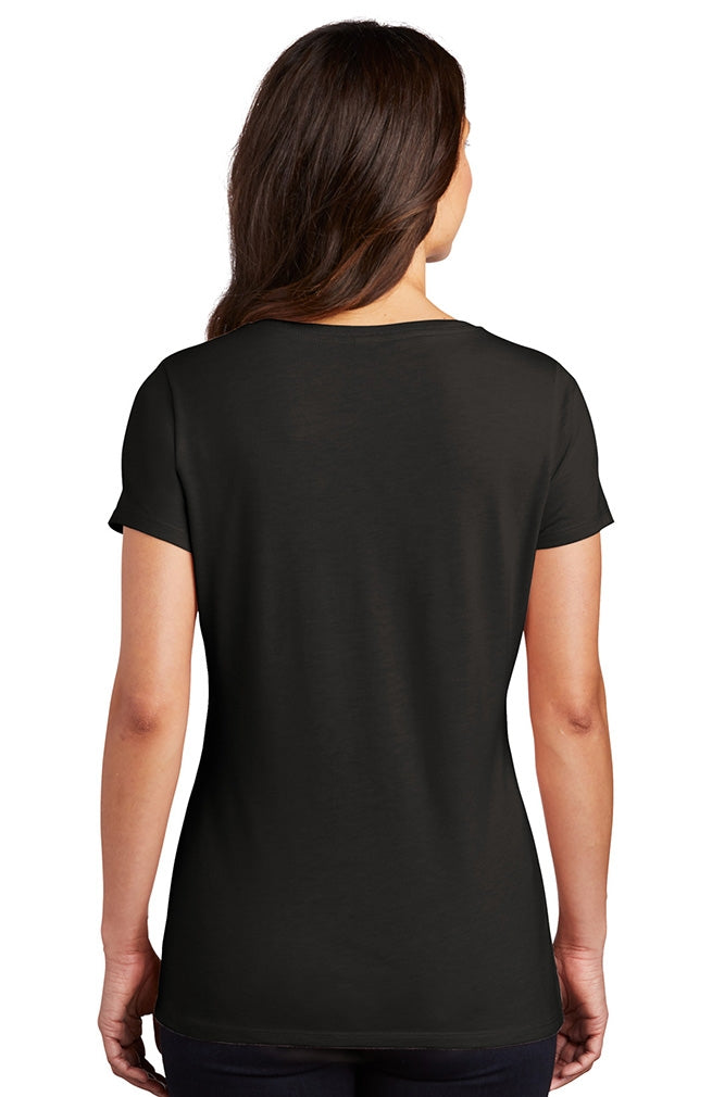 "Fight Like a Girl Hashtag" Ladies' V-Neck T-Shirt - Black