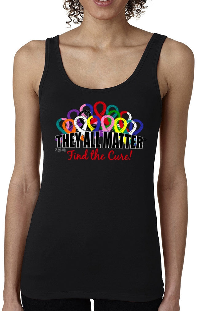 "They All Matter" Stretch Tank Top - Black