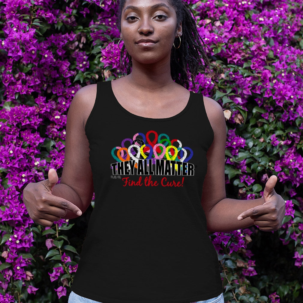 "They All Matter" Stretch Tank Top - Black