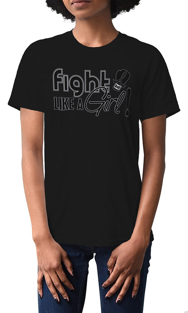 "Fight Like a Girl Signature" Unisex T-Shirt - Black
