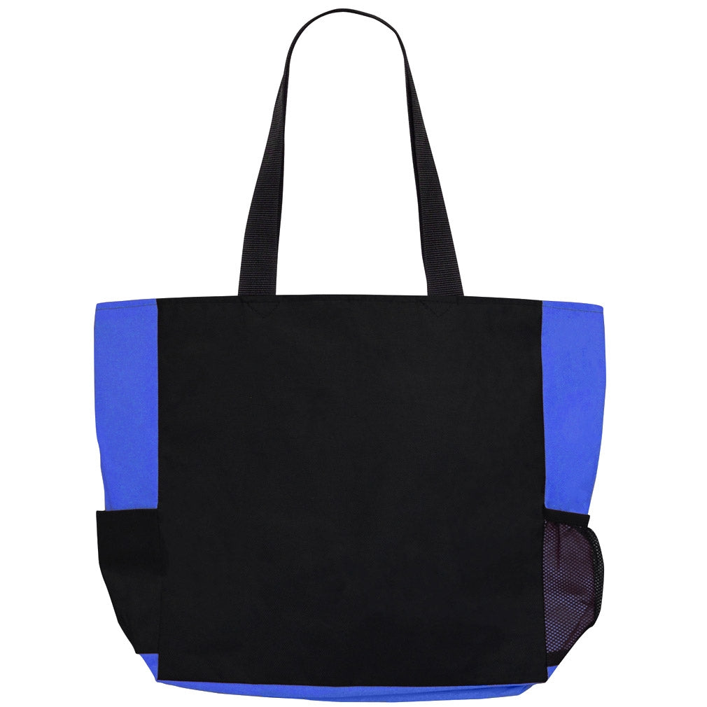 Back of Fight Like a Girl Knockout Dakota Tote Bag - Blue