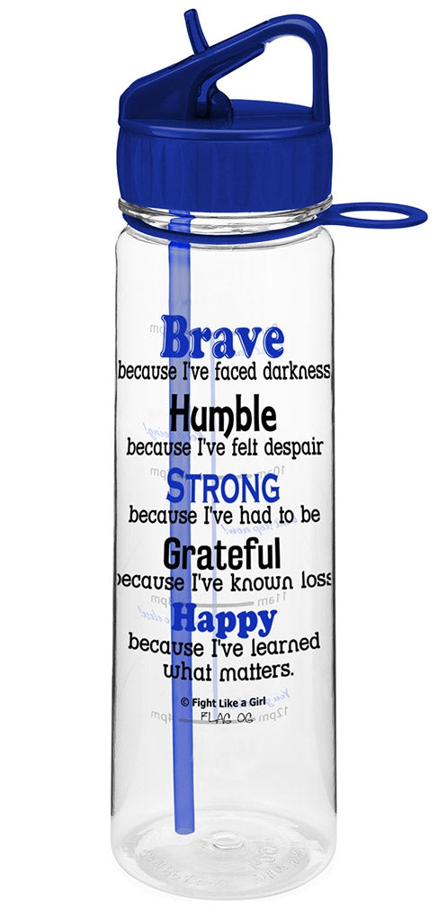 "Brave" SlimKim II Water Bottle - Blue
