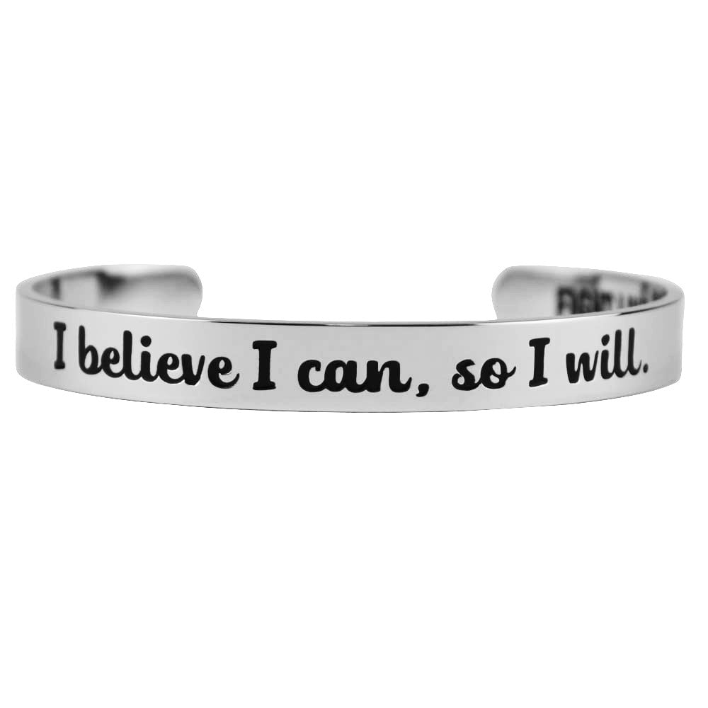 I Believe I Can Cuff Bracelet - Silver