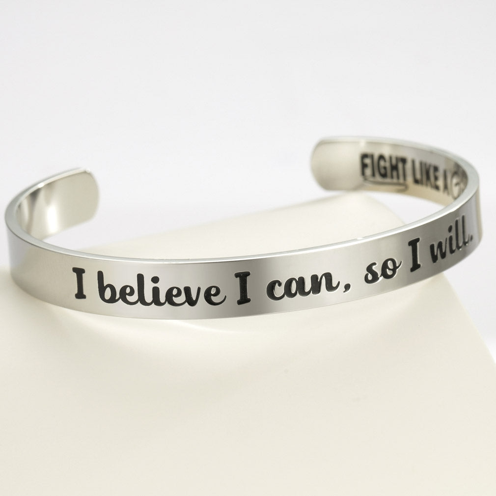 I Believe I Can Cuff Bracelet - Silver