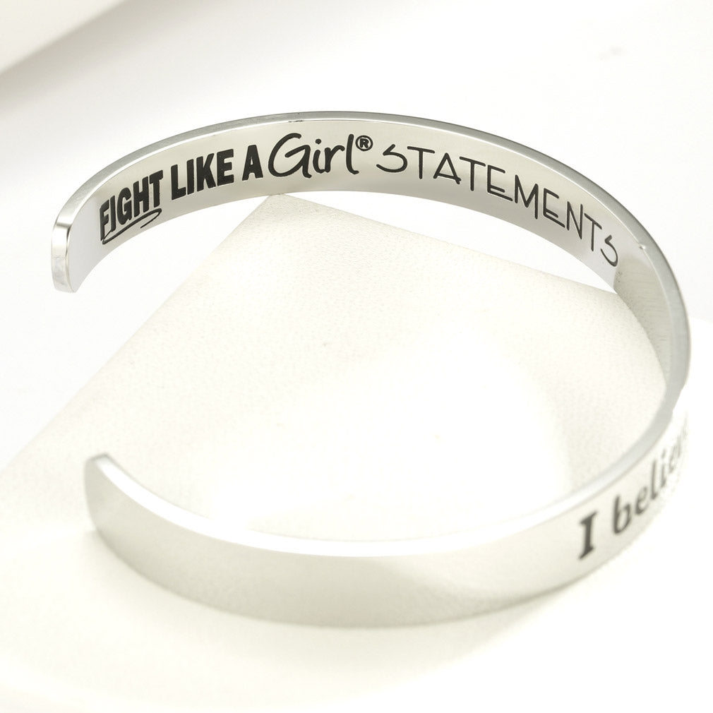 I Believe I Can Cuff Bracelet - Silver