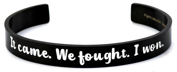 It Came We Fought I Won Cuff Bracelet - Black