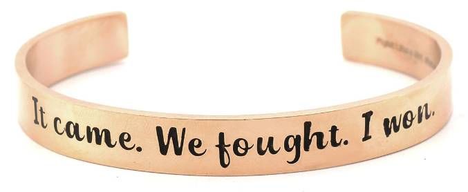 It Came We Fought I Won Cuff Bracelet - Rose Gold (Discontinued)