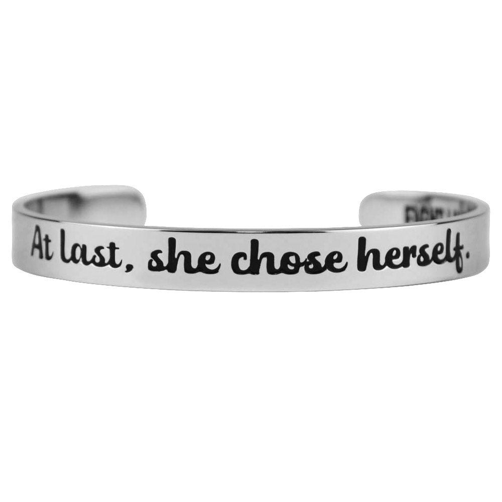 She Chose Herself Cuff Bracelet - Silver