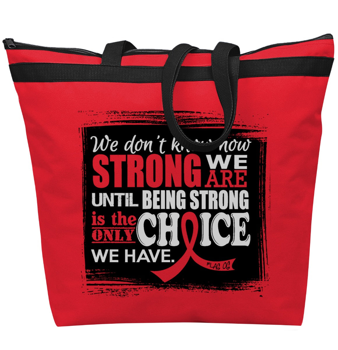 How Strong We Are Darcey Tote Bag - Red