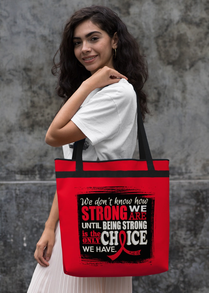 How Strong We Are Darcey Tote Bag - Red