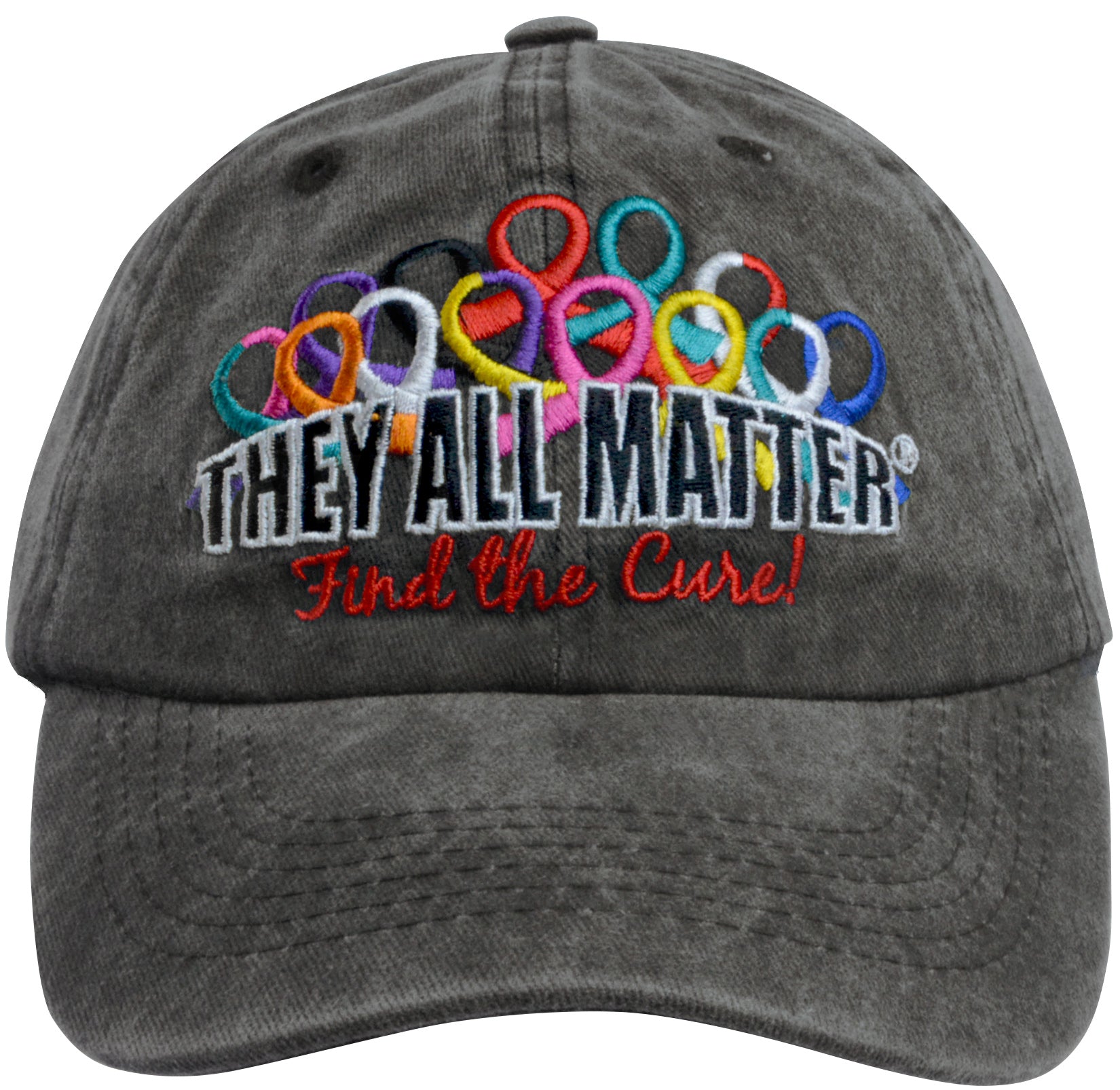 They All Matter Embroidered Cap - Washed Black
