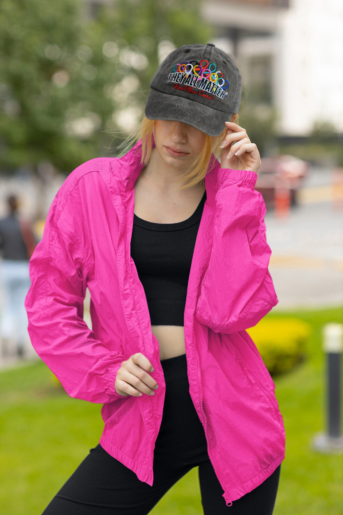 They All Matter Embroidered Cap - Washed Black