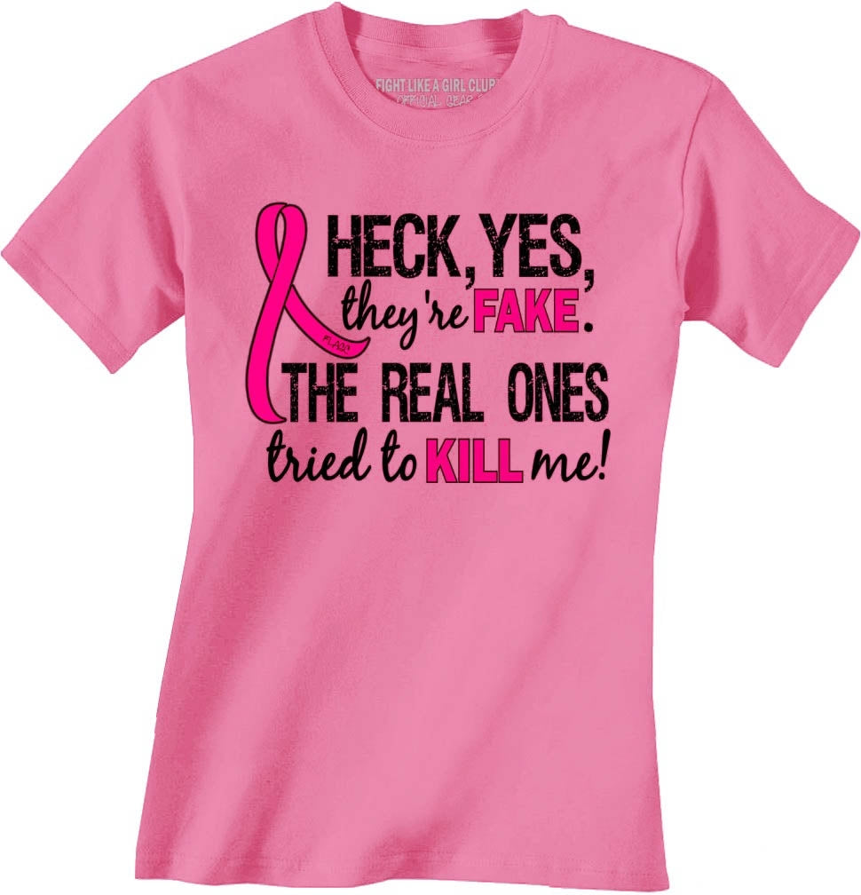 Heck Yes, They're Fake Women's T-Shirt - Pink