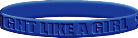 Fight Like a Girl 2 Wristband - Blue