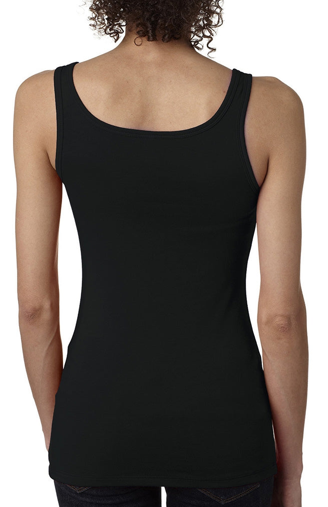 Fight Like a Girl Script Women's Stretch Tank Top - Black