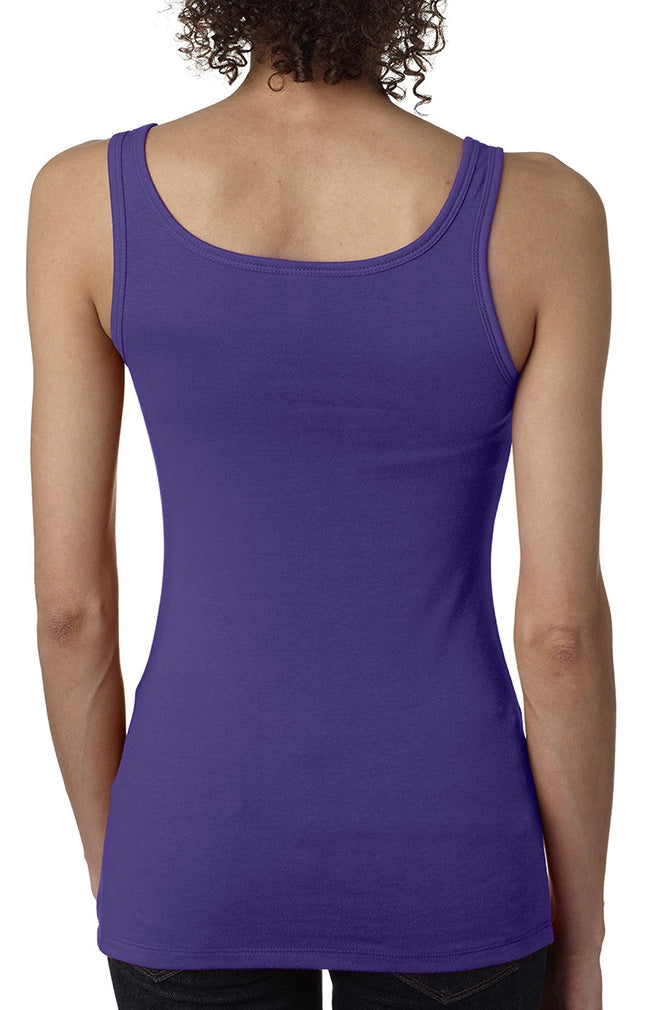 Fight Like a Girl Script Women's Stretch Tank Top - Purple