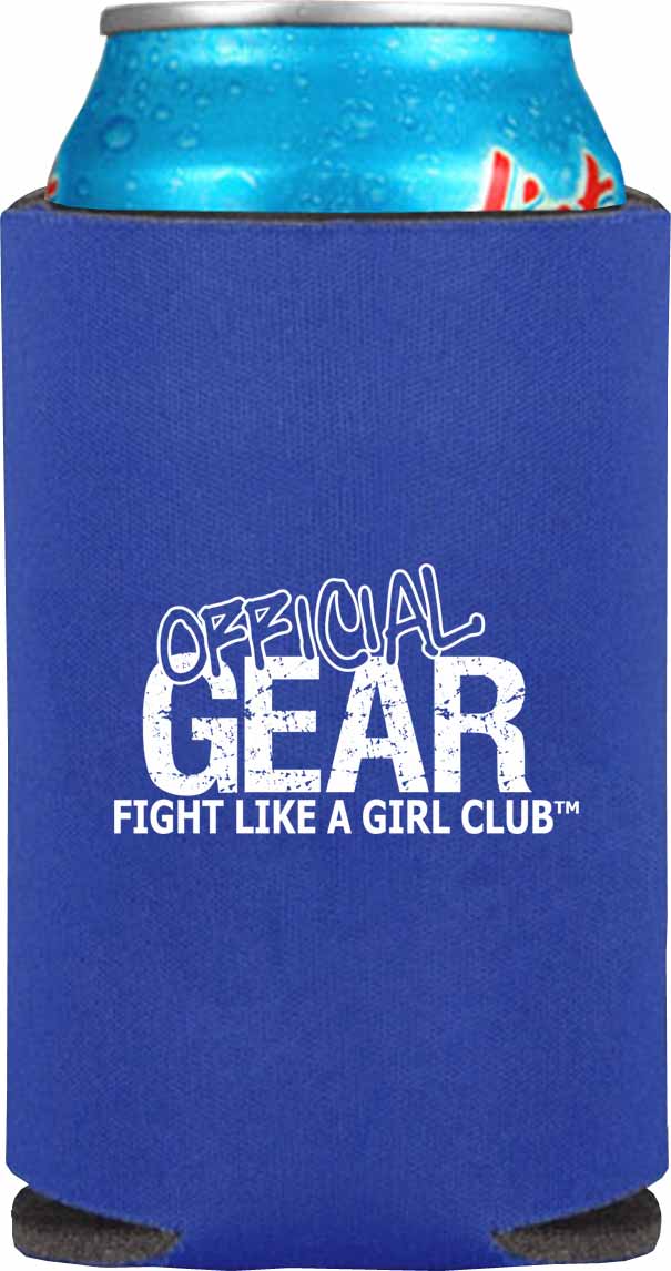 Fight Like a Girl Signature Collapsible Can Cooler - Blue