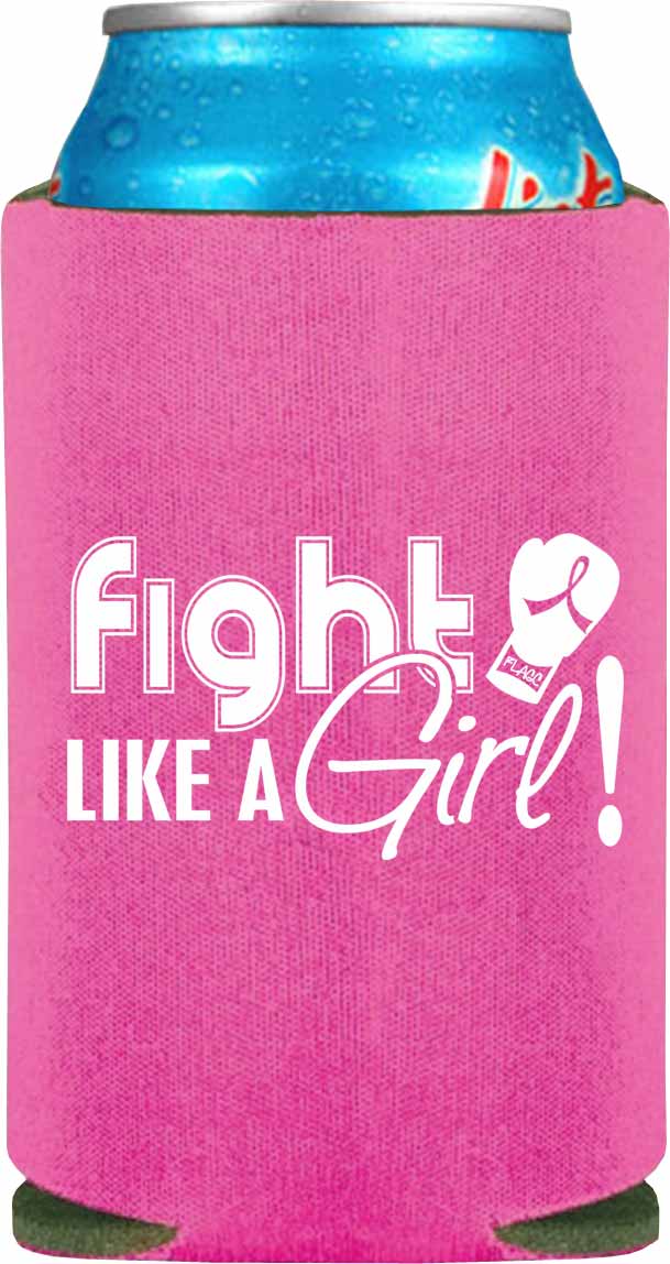 Fight Like a Girl Signature Collapsible Can Cooler - Pink (Discontinued)