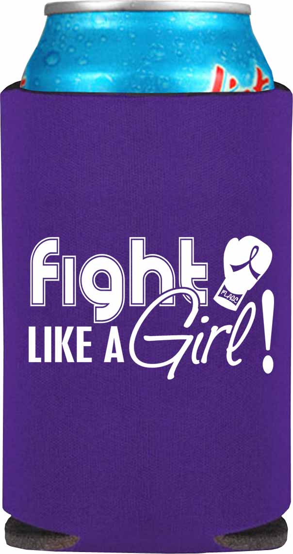 Fight Like a Girl Signature Collapsible Can Cooler - Purple