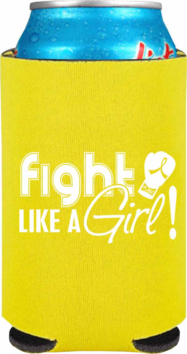 Fight Like a Girl Signature Collapsible Can Cooler - Yellow (Discontinued)