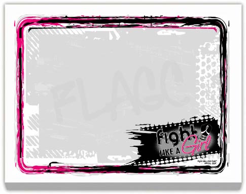 Fight Like a Girl Signature Sticky Note Pads (2 Pack) - Hot Pink