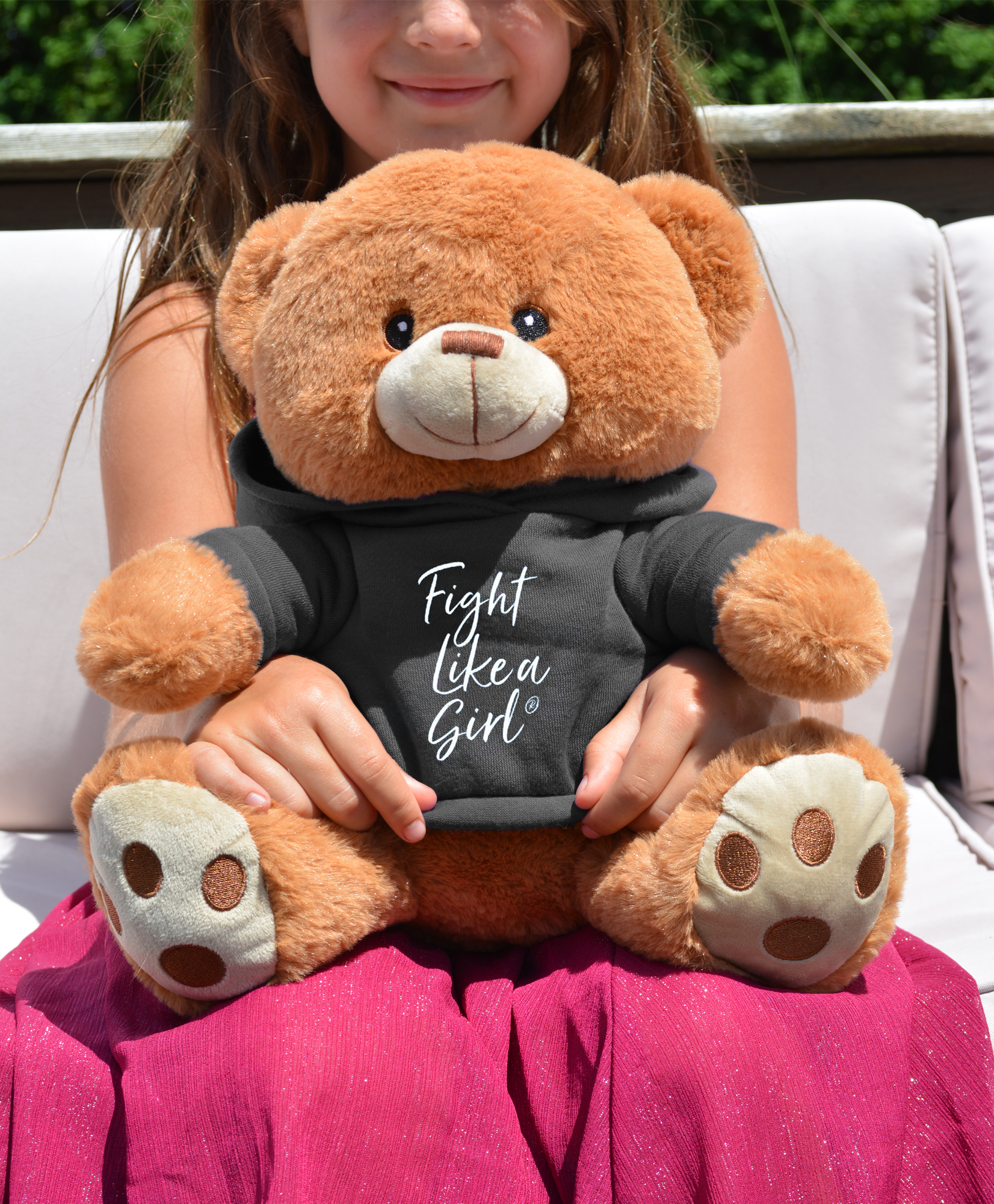 Fight Like a Girl Script Fight Pal Teddy Bear - Black