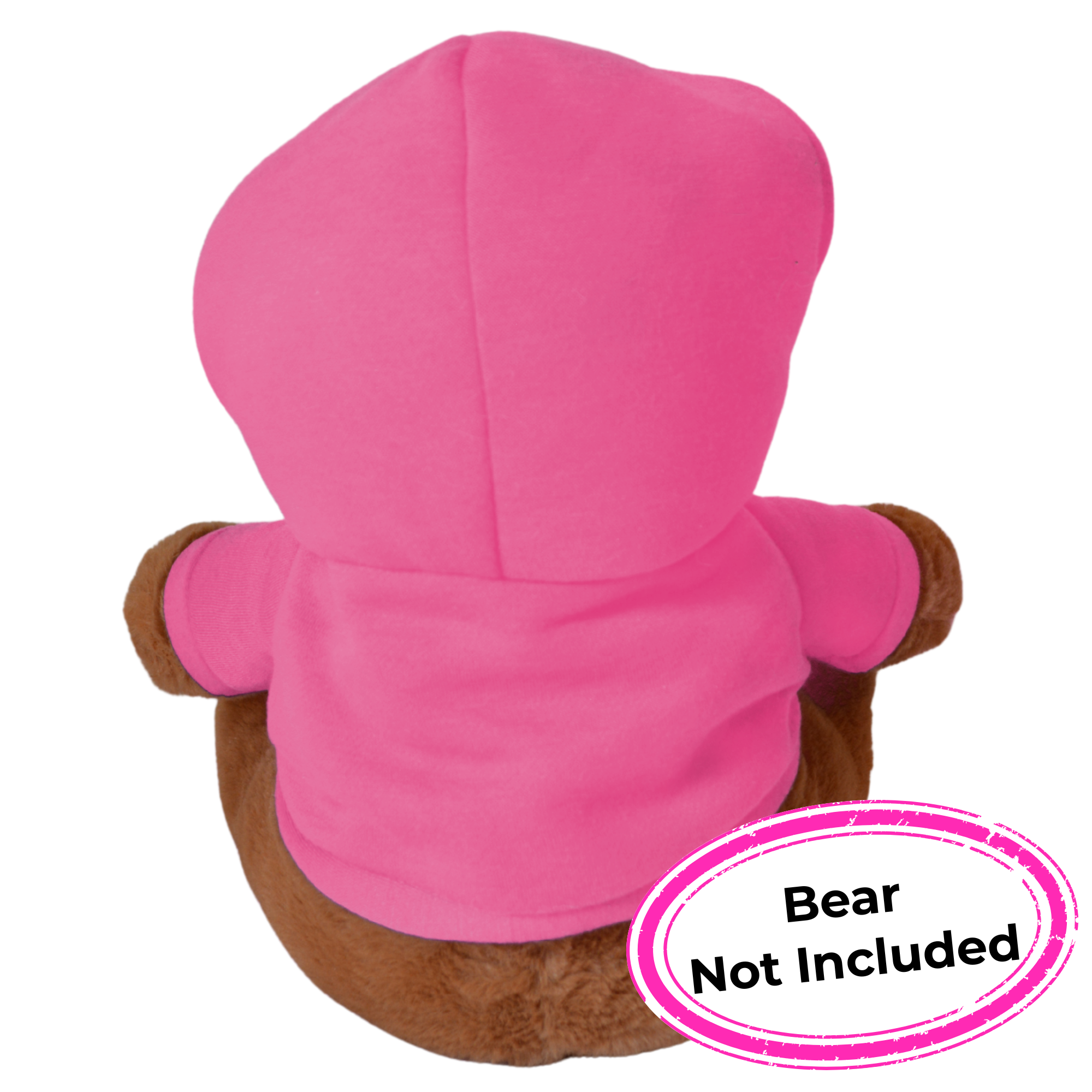 Fight Like a Girl Script Hoodie for Stuffed Animal - Pink