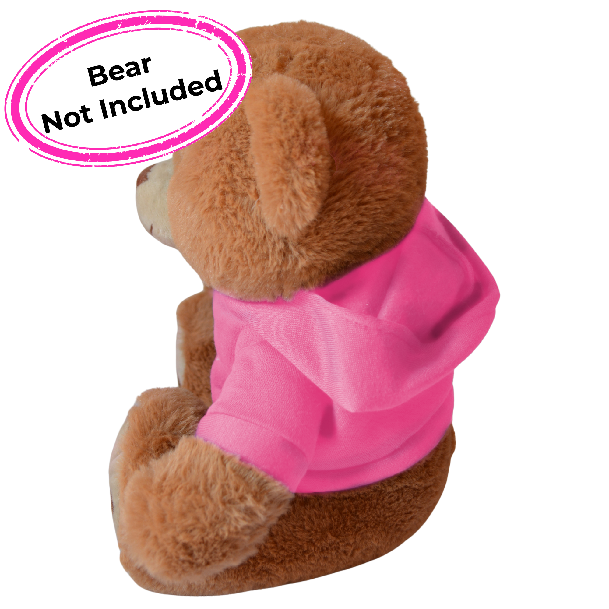 Fight Like a Girl Script Hoodie for Stuffed Animal - Pink