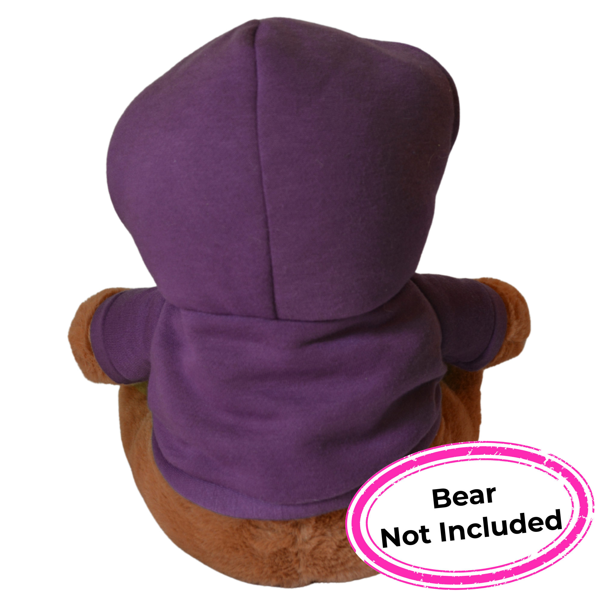 Fight Like a Girl Script Hoodie for Stuffed Animal - Purple