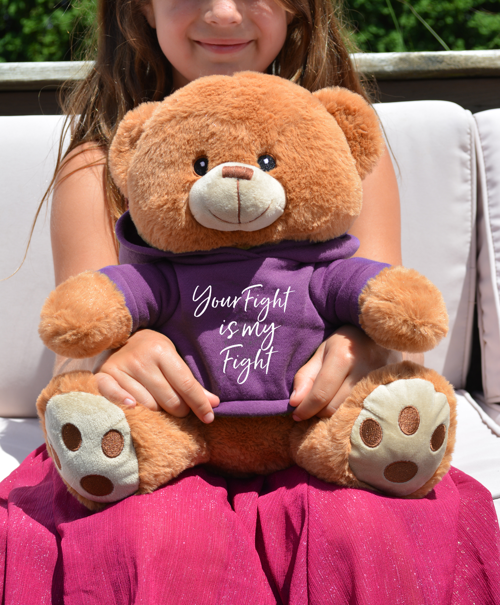 Your Fight Is My Fight Fight Pal Teddy Bear - Purple