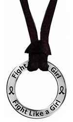 Fight Like a Girl Power Circle Necklace