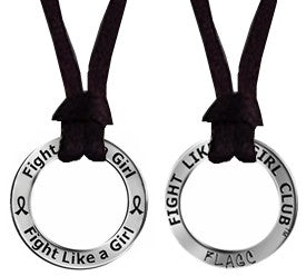 Fight Like a Girl Power Circle Necklace