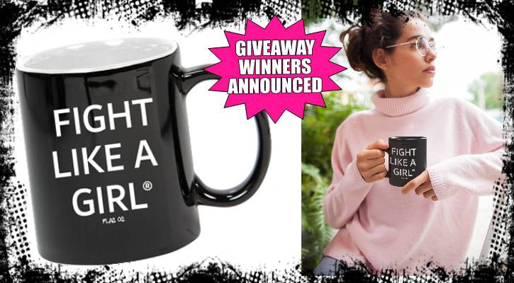 Fight Like a Girl Statements Ceramic Mug - Black