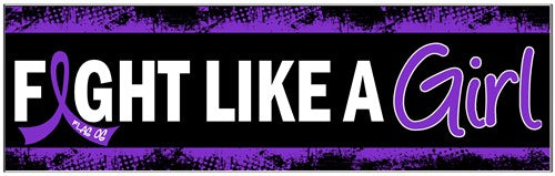 Fight Like a Girl Bumper Sticker - Lupus