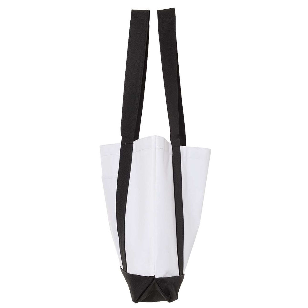 "Signature Ribbon" Tote Bag - Black w/ Pink